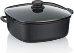 kela Schmorpfanne 28 cm hoher Rand ATURA, Induktion Servierpfanne mit Deckel 6...