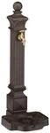 Relaxdays Standbrunnen antik, mit Wasserhahn & Becken, HxBxT: 82 x 29 x 33 cm,