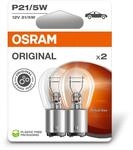 Osram ORIGINAL LINE 12V, P21/5W, signal lamp, Metal Base, Double Blister, (2...