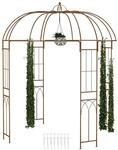 Relaxdays Rosenpavillon Metall, HBT: 269x211x211 cm, Rankhilfe Kletterpflanzen,