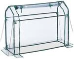 Relaxdays Foliengew&auml;chshaus, PVC-Folie, aufrollbare T&uuml;r, HxBxT: 92 x 124 x 42...