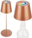 BRILONER - 3 in 1 RGBW LED Tischlampe kabellos IP44 mit Touch, dimmbar, Akku &