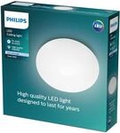 Philips myLiving LED Suede Deckenleuchte, 2,4W, Wei&szlig;