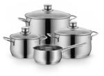 WMF Diadem Plus Topfset Induktion 4-teilig, Kochtopf Set mit Glasdeckel, breiter
