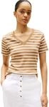 Tommy Hilfiger Damen T-Shirt Kurzarm New Slim Cody mit V-Ausschnitt