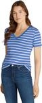 Tommy Hilfiger Damen T-Shirt Kurzarm New Slim Cody mit V-Ausschnitt