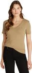 Tommy Hilfiger Damen T-Shirt Kurzarm New Slim Cody mit V-Ausschnitt