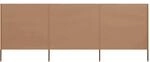 vidaXL Winddichter Stoff, Taupe, 400 x 80 cm, 3 St&uuml;ck