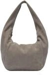 LIEBESKIND BERLIN Leder Schultertasche Farrah Hydro Suede Hobo Bag Neutral Gray