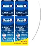 Oral B Superfloss Zahnseide, Entfernt Plaque & Zahnstein, Verst&auml;rktes Ende oder