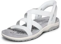 Skechers Damen Reggae Slim Stretch Flex Slip-InTurnschuhe, White Knit Gore, 40...