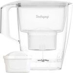 Sodapop Wasserfilter-Kanne Selina wei&szlig; inkl. 1x Filterkartusche, 3L Kapazit&auml;t,