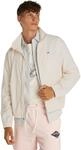 Tommy Jeans Herren Windbreaker Jacke Essential Stehkragen, Elfenbein (Ancient White),