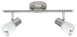 BRILLIANT Lampe Luca Spotrohr 2flg eisen/chrom/wei&szlig; | 2x R50, E14, 40W,...