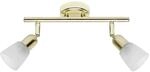 BRILLIANT Lampe Sofia Spotrohr 2flg messing/wei&szlig;-alabaster | 2x D45, E14, 40W,