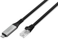 DIGITUS USB zu Ethernet Adapter &ndash; 3 m &ndash; USB-C zu RJ45 &ndash; 1 Gbit/s