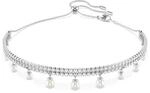 Swarovski Ariana Grande x Halsband, Rhodinierte Damenhalskette im Doppelreihigen