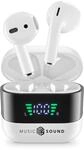 Music Sound, Spark TWS Kopfh&ouml;rer, Bluetooth, Wireless, LED-Display, 30 Stunden
