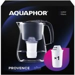 AQUAPHOR Wasserfilter Provence Schwarz inkl. 1 A5 Filter I Karaffe f&uuml;r 4,2l I