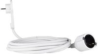 REV Verl&auml;ngerungskabel 3m - Verl&auml;ngerung mit Flachstecker 8mm, 3680W, wei&szlig;