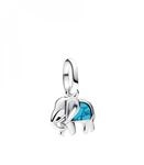 PANDORA ME T&uuml;rkisfarbener Elefant Mini-Charm-Anh&auml;nger aus Sterling Silber mit