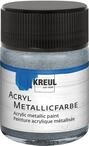 KREUL 77572 - Acryl Metallicfarbe, 50 ml Glas in silber, glamour&ouml;se Acrylfarbe...