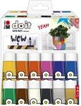 Marabu DO IT Craft Paint Set, 12 x 36 ml Farbe, seidenmatte Acrylfarbe f&uuml;r DIY,