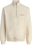 JACK & JONES Male Sweatshirt mit halbem Rei&szlig;verschluss Sweatshirt mit halbem