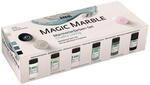 KREUL 73613 - Magic Marble Marmorierfarbe, Chalky Living Set, 6 x 20 ml Farbe in