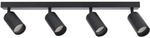 EDO Deckenstrahler GU10 MALGA, 4 Flammig, Deckenlampe Schwarz, Drehbar...