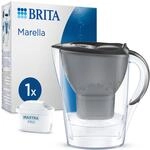 BRITA Wasserfilter-Kanne MAXTRA Marella, 1x Pure Performance Kartusche | Graphit