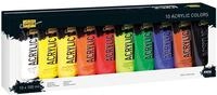 KREUL 84170 - Solo Goya Acrylic im Set, 10 Farben je 100 ml, cremige vielseitig