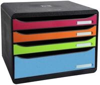 Exacompta 315798D Ablagebox Iderama Querformat mit 4 Schubladen f&uuml;r DIN A+