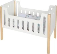 small Foot Cuna de Madera para mu&ntilde;ecas Little Button, Incl. Ropa de Cama, para