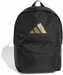 adidas Unisex Classic 3Bars Backpack, black/gold met., One Size