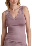 CALIDA Sensual Secrets Tank Top Damen, Brustbereich in V-Form mit semitransparenter