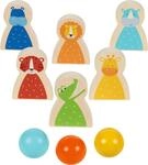 goki 56661 - Kegelspiel Wilde Tiere - Familienspiel mit 6 lustigen Figuren aus...