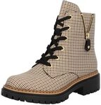 Rieker 72617-00 Damen Schn&uuml;rboot Synthetik schwarz/Leo schwarz/Leo