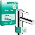 hansgrohe Zesis S - Waschtischarmatur ohne Ablauf, energiesparend (CoolStart),