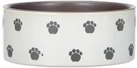 Nobby Hunde Keramiknapf PATA, Creme/grau &Oslash;15,0 X 6,0 cm, 1 St&uuml;ck