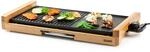 DOMO DO8311TP Electric Grill Plate Bamboo - Integrierte Fettauffangschale - 60...