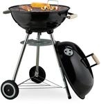 Relaxdays Kugelgrill, &Oslash; 44 cm Grillrost, Outdoor BBQ, schwarz | Holzkohlgrill...