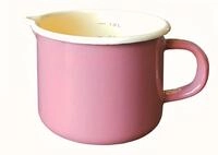 Karl Kr&uuml;ger Milchtopf mit Literskala, Emaille, Rosa, 12 cm | PFAS-frei |...