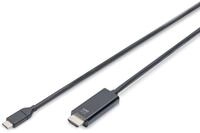 DIGITUS USB 3.2 Gen2 Adapter-Kabel - 5.0 m - USB C (St) zu HDMI Typ A (St) - 10