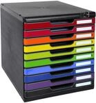 Exacompta 332798D Ablagebox Modulo mit 10 abschlie&szlig;bare Schubladen f&uuml;r DIN A4+