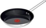 Tefal Nordica Edelstahl-Keramikpfanne 24 cm, Antihaftversiegelung, integrierter
