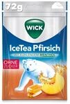 WICK IceTea Pfirsich Hustenbonbons mit k&uuml;hlendem Menthol und Mate-Extrakt, ohne