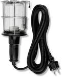 REV Handlampe - Baulampe E27 (ohne Leuchtmittel), 5m Kabel, silber