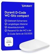 Duravit D-Code WC-Sitz mit Absenkautomatik Kompakt - WC-Sitz aus Duroplast,...