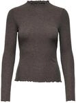 ONLY Damen Onlemma L/S Noos JRS Comfort Fit High Neck Top Mit Femininen R&uuml;schen,